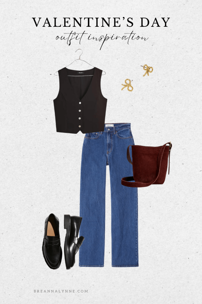 Valentine's Day outfit casual jeans 