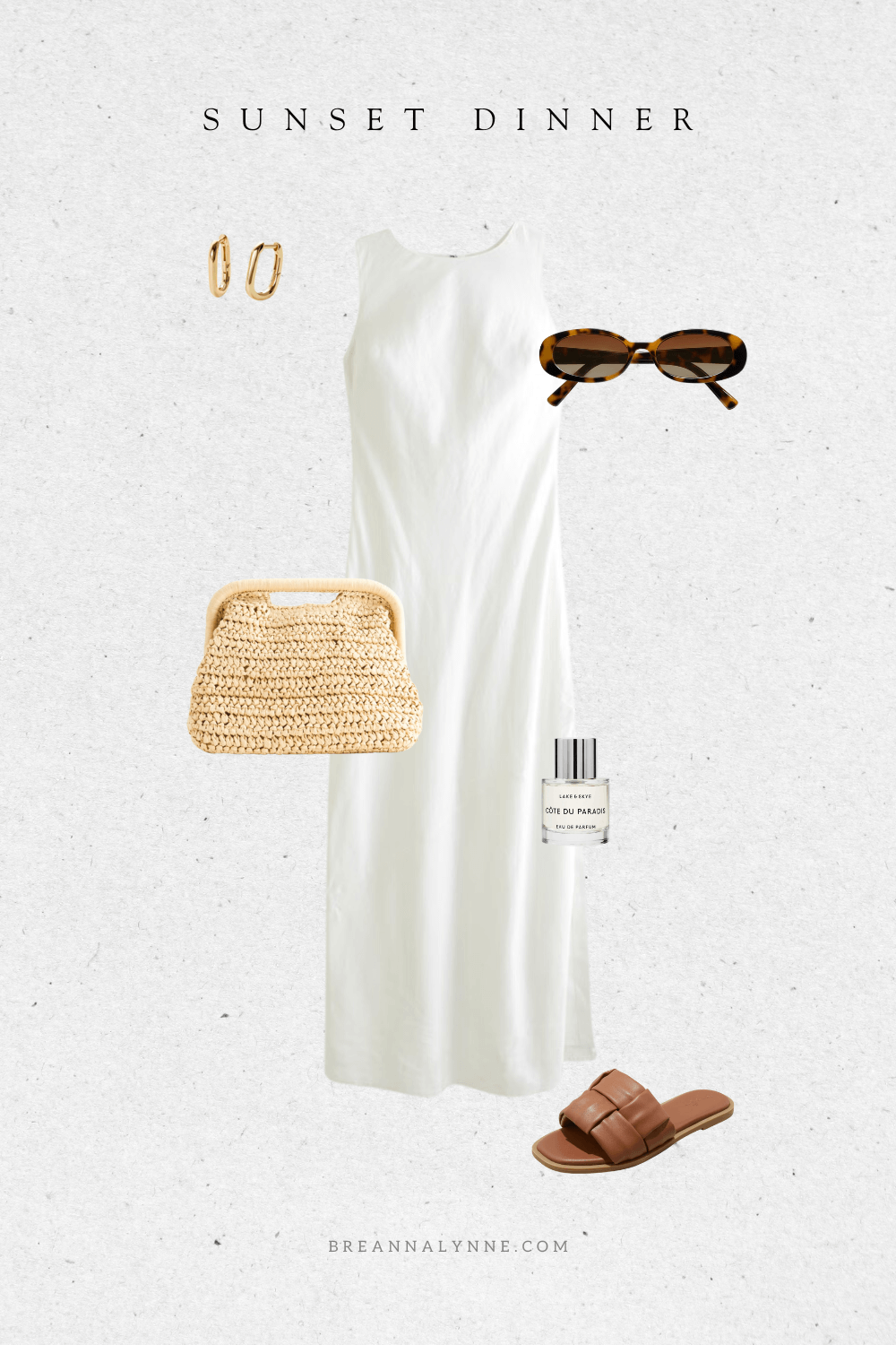 Vacation outfit for a sunset beach dinner