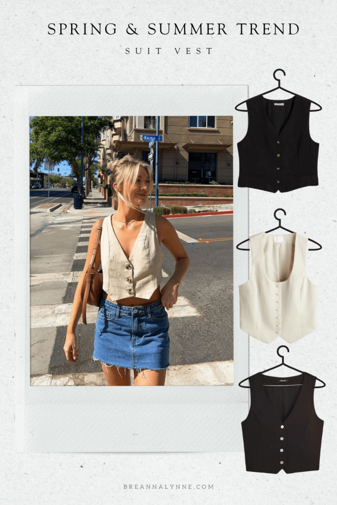 Suit vest trend for spring and summer 2024