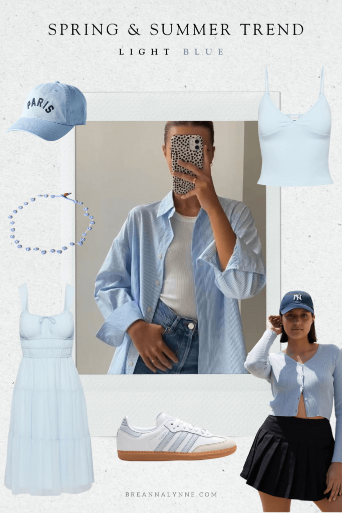 Light blue trend for spring and summer 2024