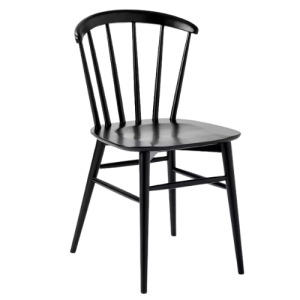 A black spindle windsor dining chair from serena and lily