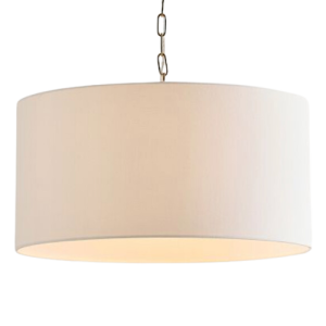 A linen pendant drum light from Pottery Barn